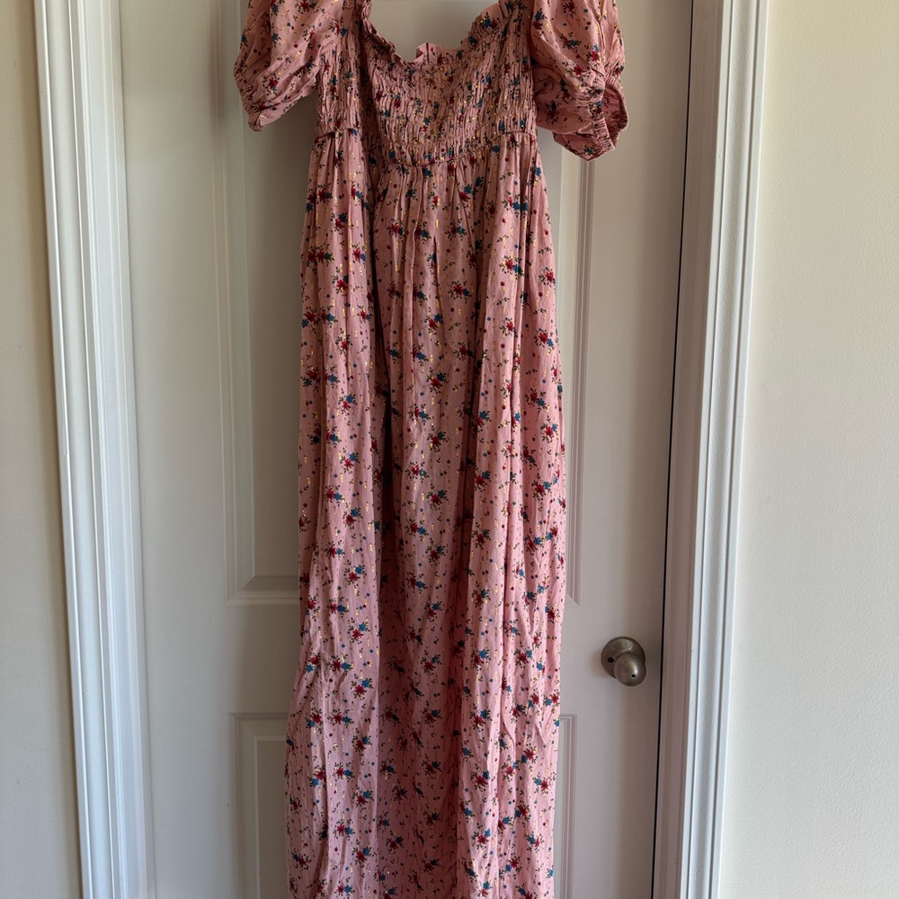 Eddy Aurora Puff Sleeve Maxi Dress